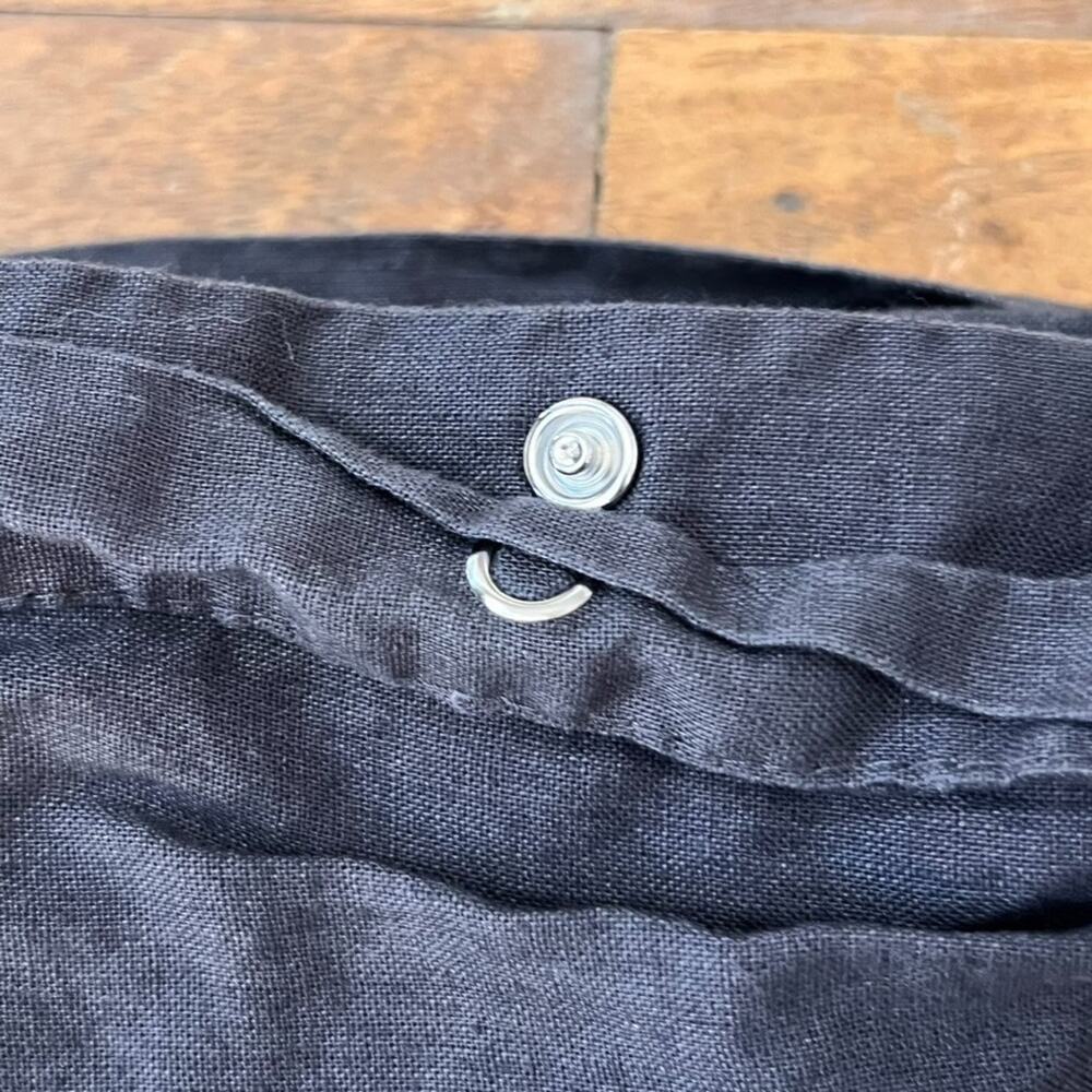 Ikea Rundhagtorn Twin Duvet Cover Dark Gray Linen Cotton Blend Snap Closure - Picture 5 of 10